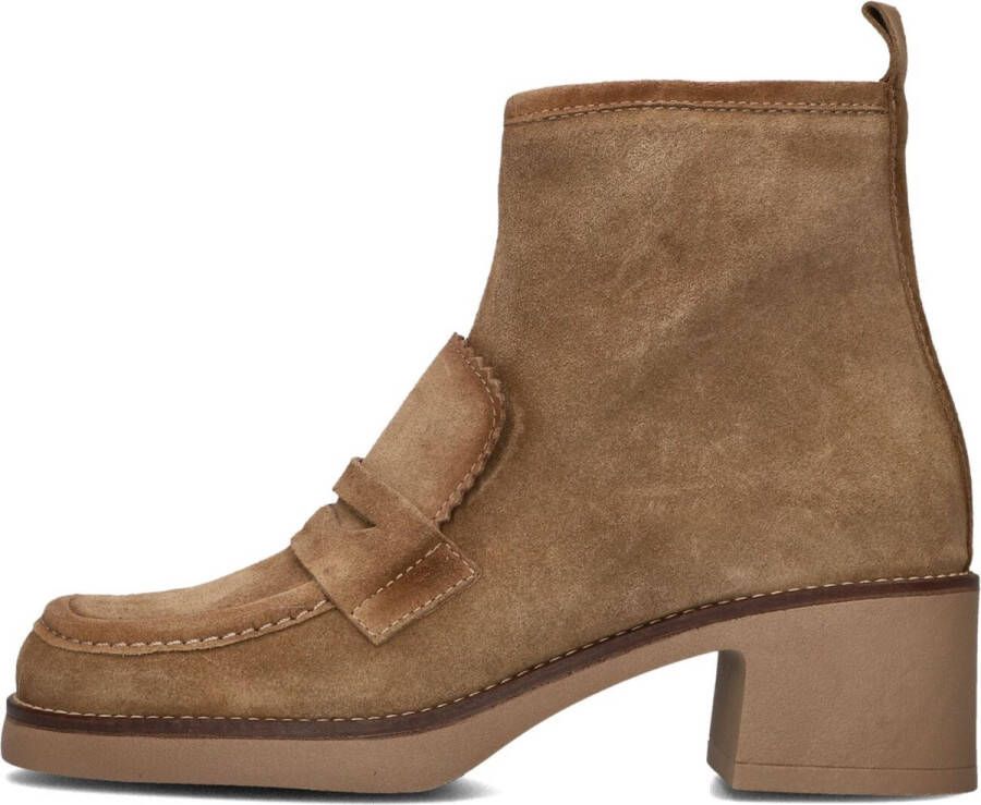 CTWLK Indy Enkellaarsjes Enkelboots met rits Dames Beige