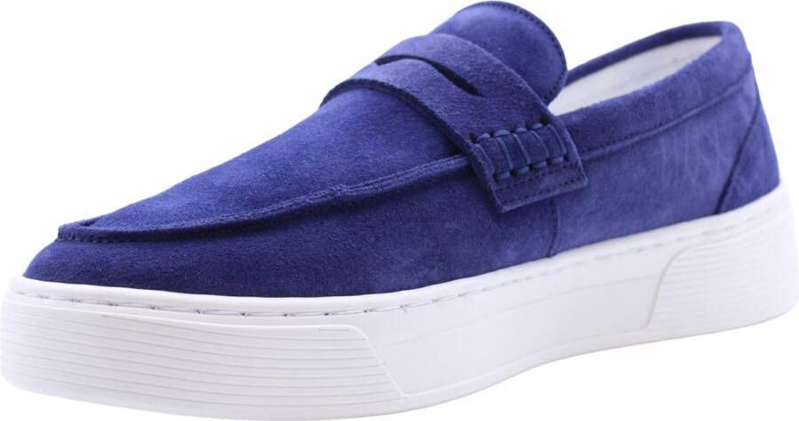 Cycleur de Luxe Stijlvolle Moccasin Loafers Blue Heren