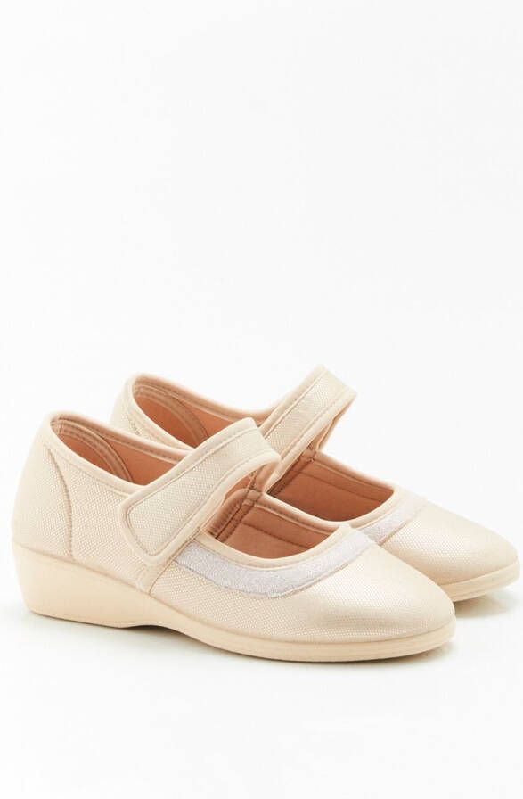 Damart Mary Jane schoenen stretch Piedical Dames Beige