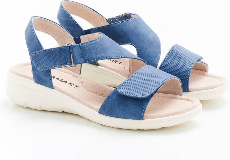 Damart Sandalen met sleehakken open Dames Blauw