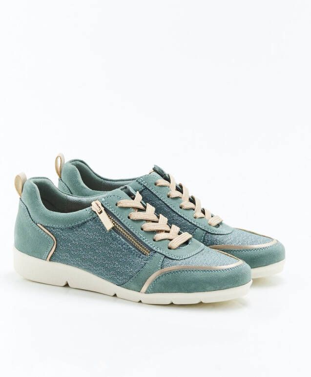 Damart Sneaker met glanzende afwerking Climatyl Dames Groen