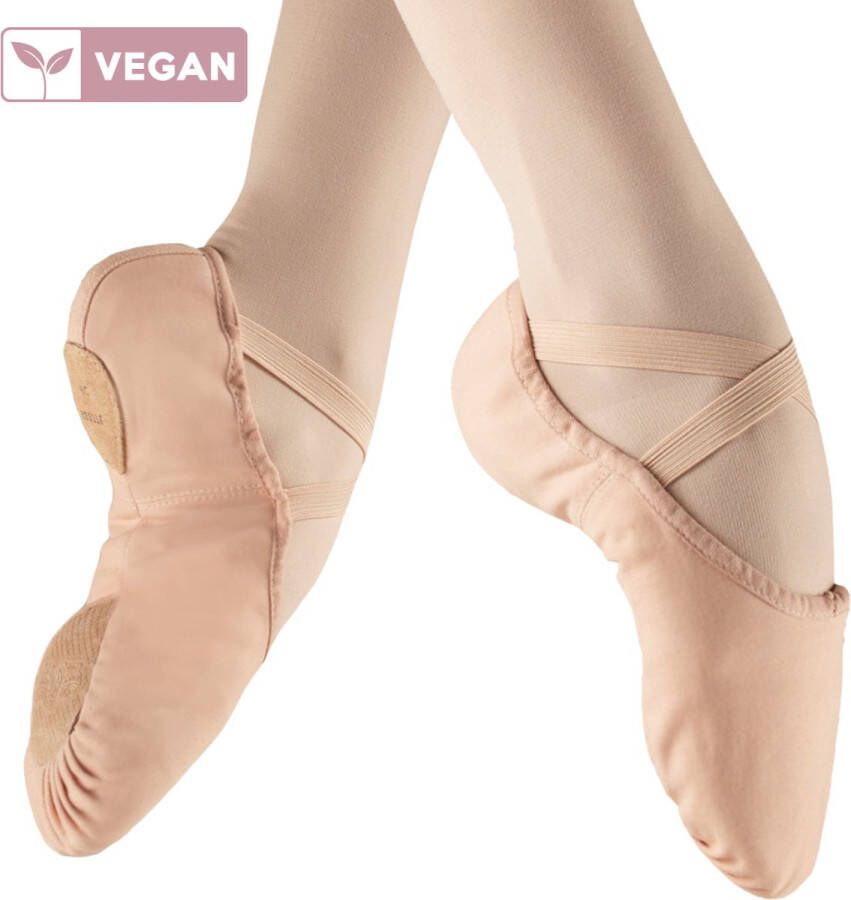 Dancer Dancewear Balletschoenen dames ROZE “StretchPro” Stretch canvas Balletschoen voor meisje