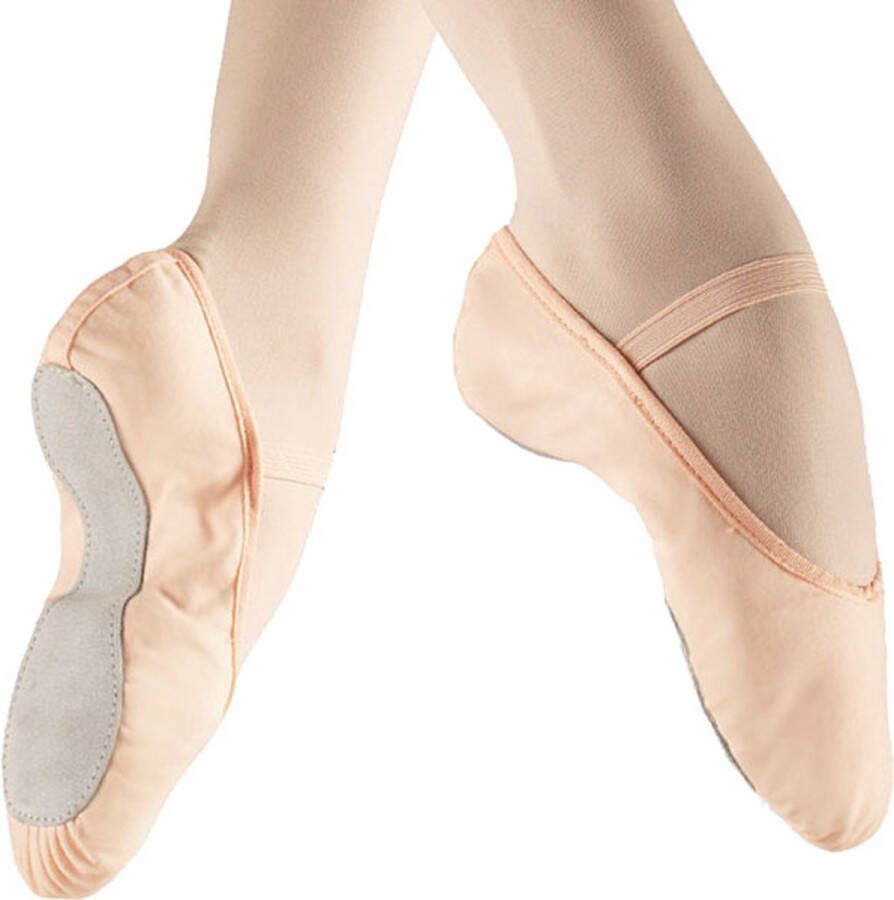 Dancer Dancewear Balletschoenen meisje 'Eleve' Canvas ROZE Hele zool Elastisch canvas Voor kinderen