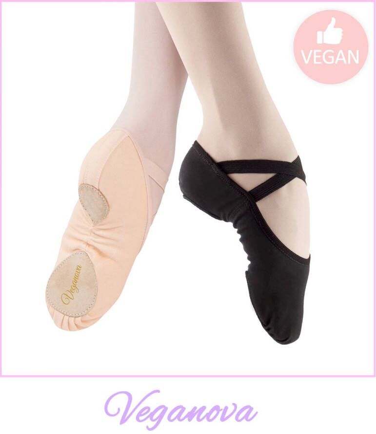 Dancer Dancewear Dancer Dance Wear Vegan balletschoenen Splitzool elastische canvas