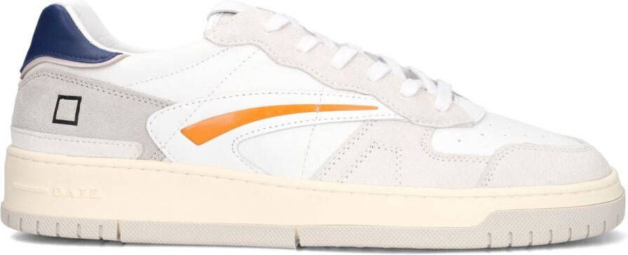 D.a.t.e. Witte Leren en Suède Lage Sneakers Multicolor Heren