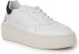 D.a.t.e. Witte Leren Sneakers Rubberen Zool Veters White Dames - Thumbnail 1