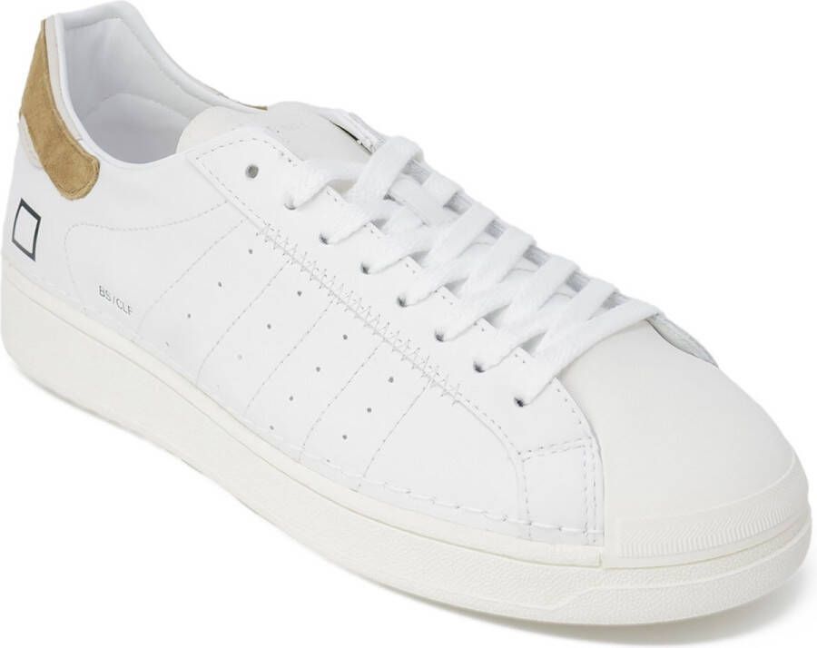 D.a.t.e. Witte Bruine Sneaker met Suède Inzet White Heren