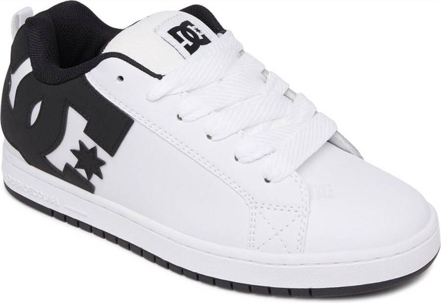 DC Shoes Leren Sneakers met Mesh Tong White Heren