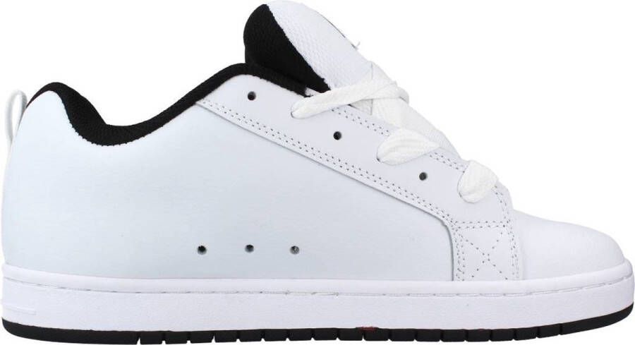 DC Shoes Leren Sneakers met Mesh Tong White Heren