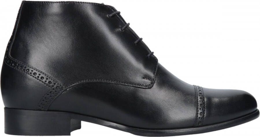 De jong Schoenen heren veterboots heren business schoenen gevoerd +7 cm liftend heren schoenen koe leer