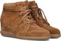 Deabused Ziggy Hoge sneakers Leren Sneaker Dames Bruin - Thumbnail 1