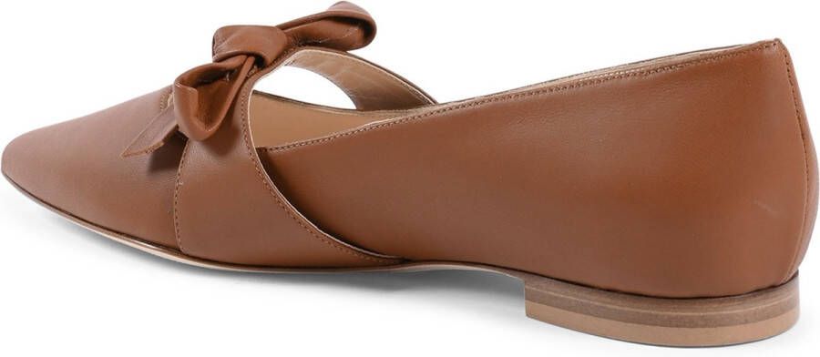 Dee Ocleppo Stijlvolle Leren Ballerina Flats Brown Dames