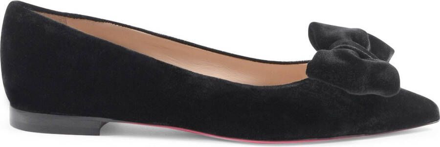 Dee Ocleppo Velvet Strik Ballerina Flats Black Dames