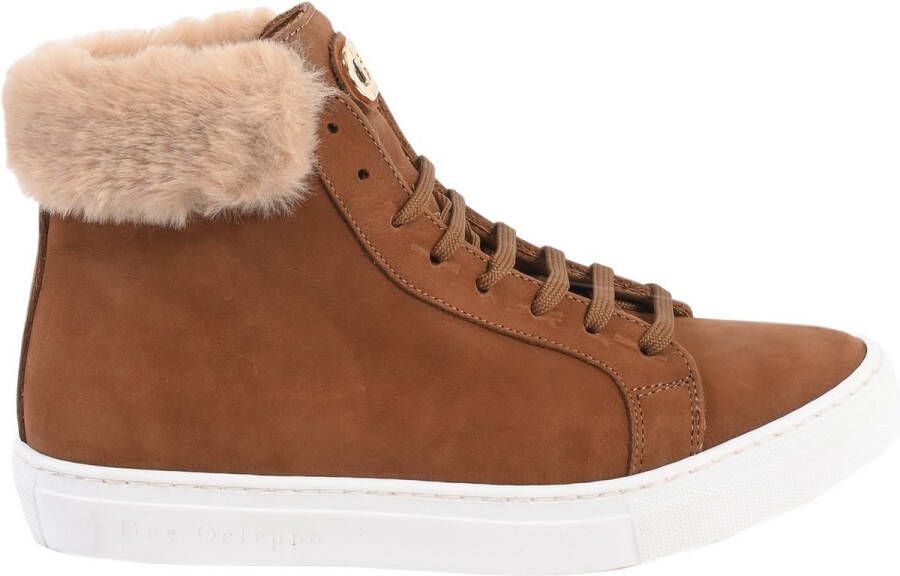 Dee Ocleppo Bont Versierde Hoge Top Sneaker Brown Dames