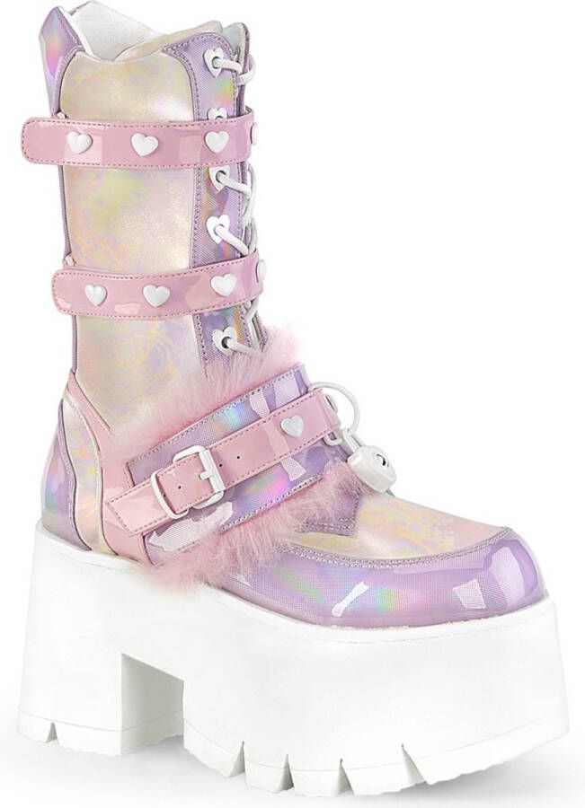 DemoniaCult ASHES-120 Plateau Laarzen 36 Shoes Paars Roze