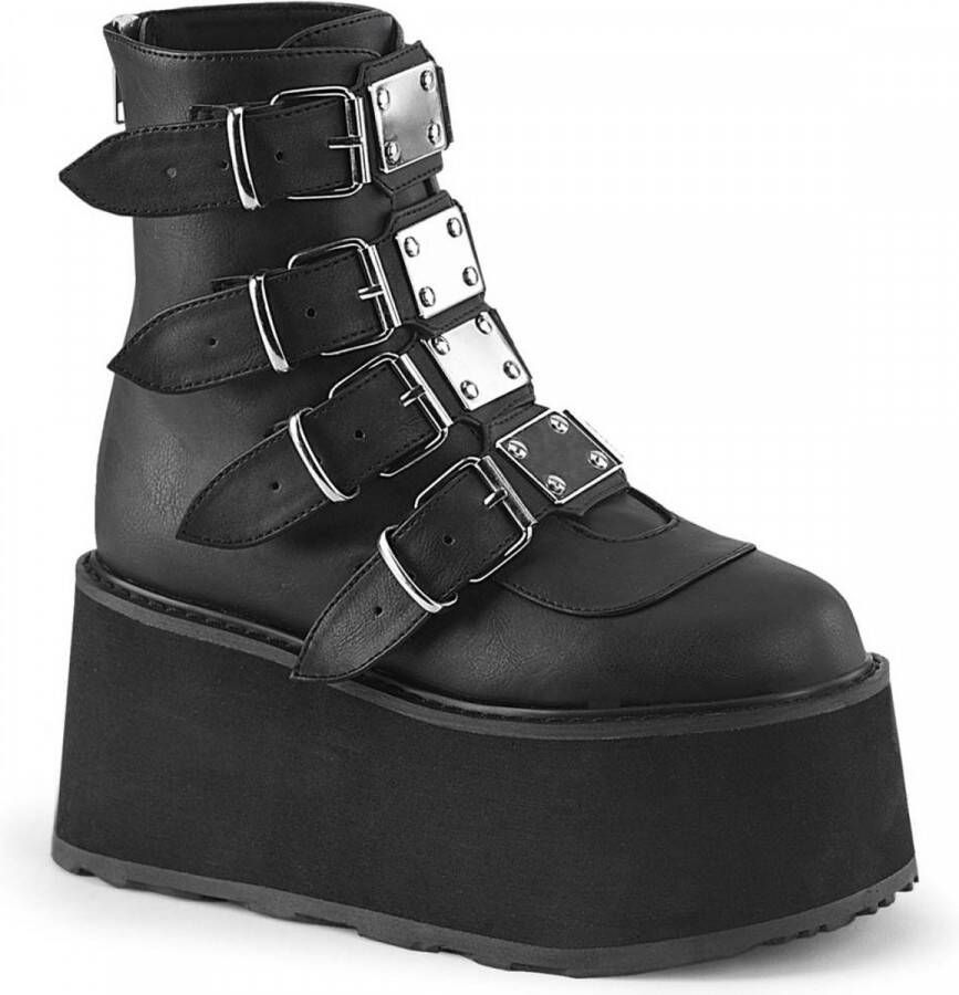 DemoniaCult DAMNED-105 Plateau Laarzen 39 Shoes Zwart