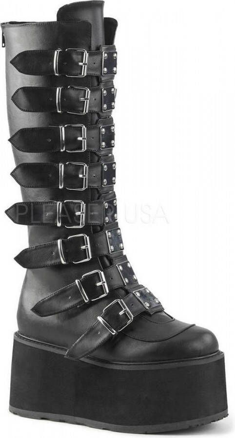 DemoniaCult DAMNED-318 Plateau Laarzen 36 Shoes Zwart