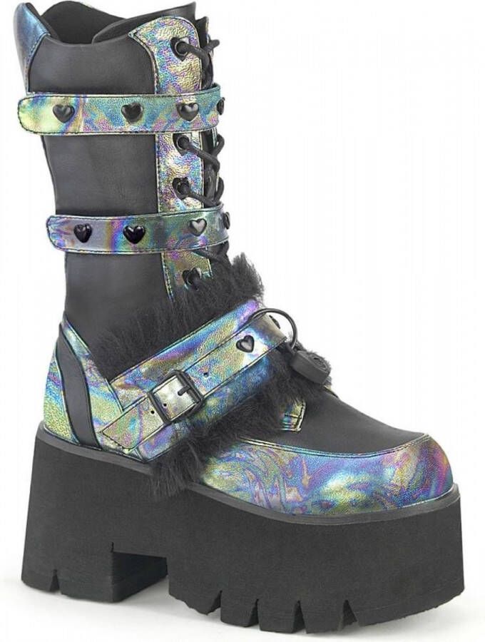 DemoniaCult ASHES-120 Plateau Laarzen 37 Shoes Zwart Multicolours