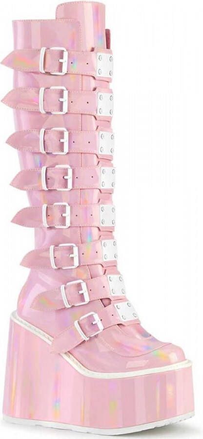 DemoniaCult SWING-815 Plateau Laarzen 37 Shoes Roze Wit