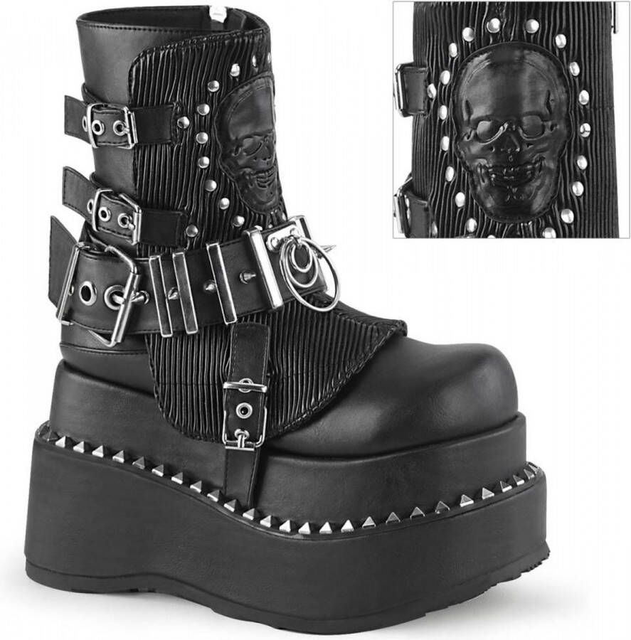 DemoniaCult BEAR-150 Plateau Laarzen 38 Shoes Zwart