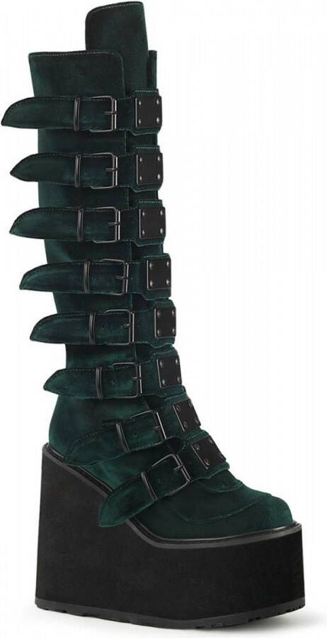 DemoniaCult SWING-815 Plateau Laarzen 38 Shoes Groen