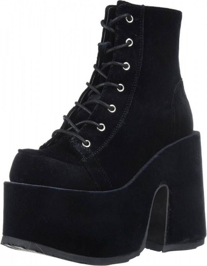 Demonia Cult CAMEL-203 Plateau Laarzen 39 Shoes Zwart