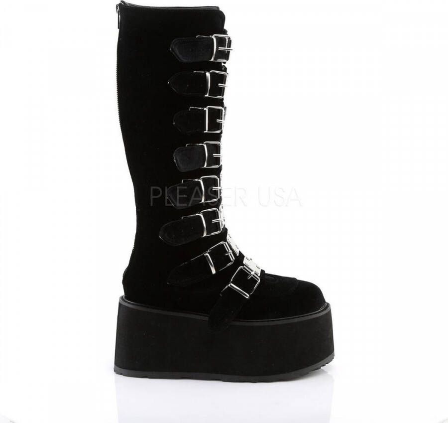 DemoniaCult DAMNED-318 Plateau Laarzen 39 Shoes Zwart