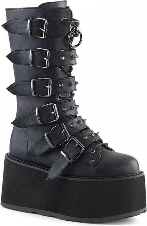 DemoniaCult DAMNED-225 Plateau Laarzen 40 Shoes Zwart