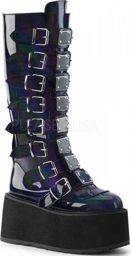 Demonia Cult DAMNED-318 Plateau Laarzen 40 Shoes Zwart