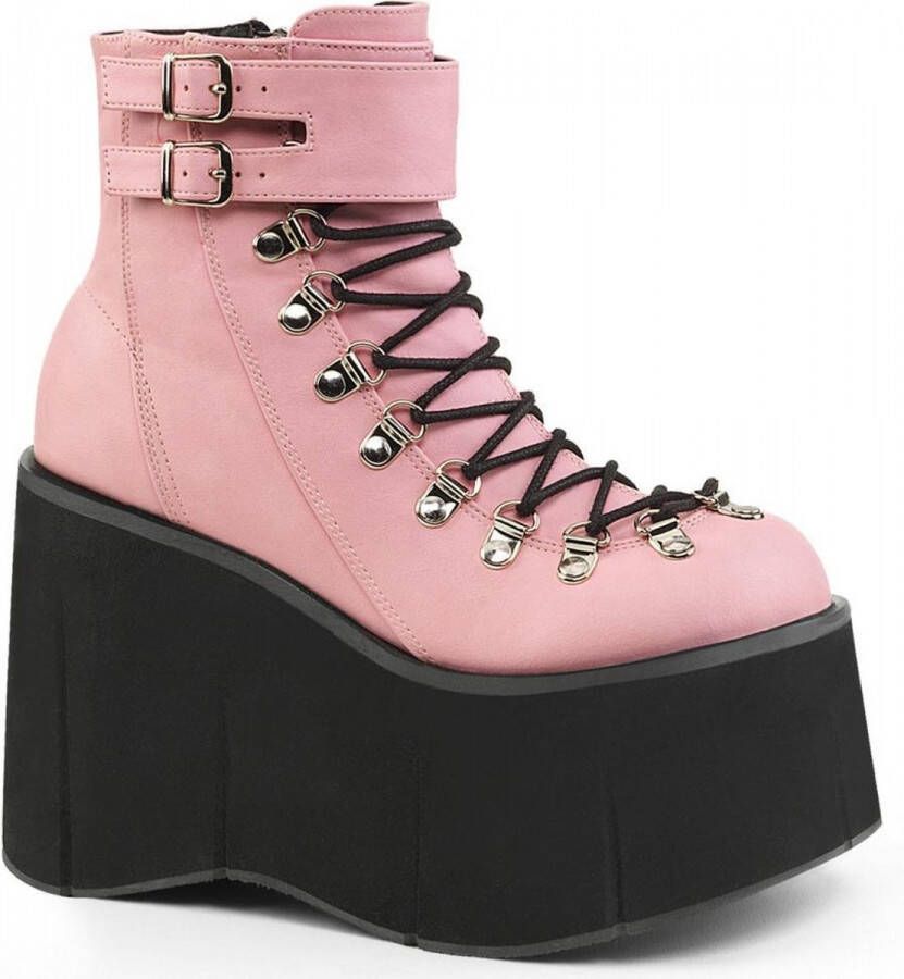 DemoniaCult KERA-21 Plateau Laarzen 42 Shoes Roze Zwart