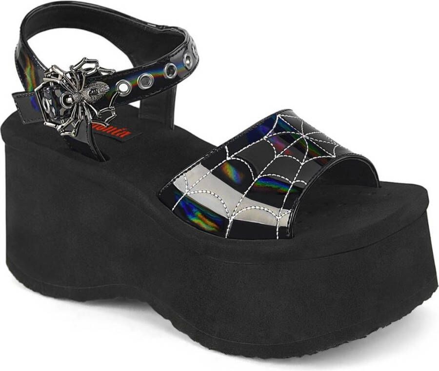 Demonia Plateau Sandaal 38 Shoes FUNN 10 Zwart