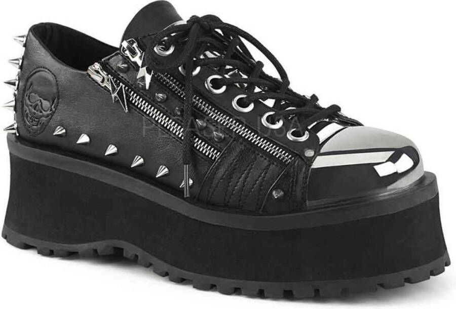 DemoniaCult GRAVEDIGGER-04 Plateau sneakers 40 Shoes Zwart