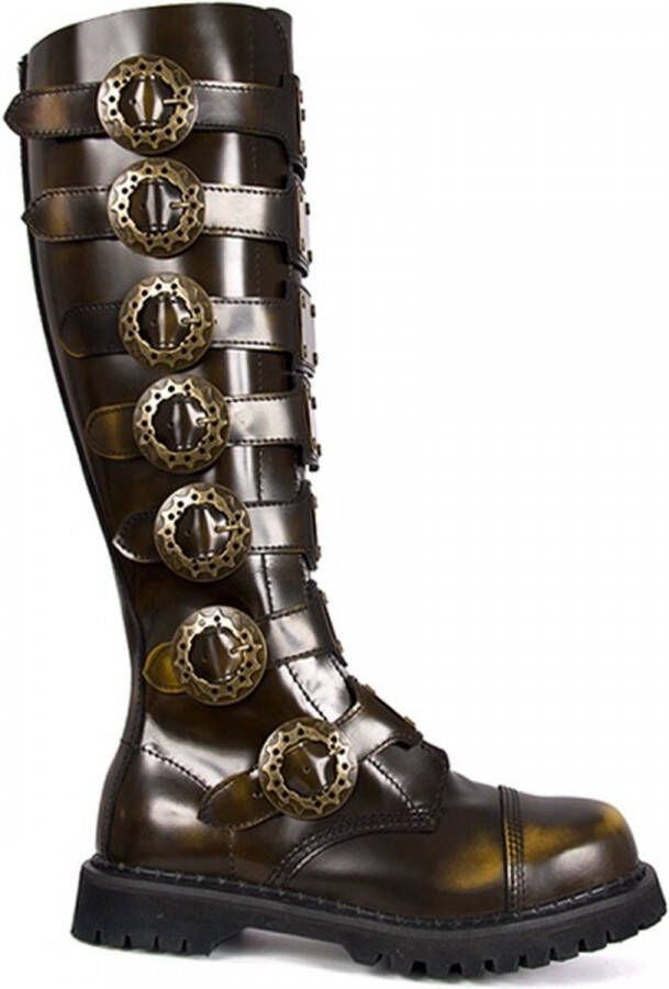 Demonia Steam 30 - Steampunk Boot Gothic Punk Industrial Steampunk Leather Boots