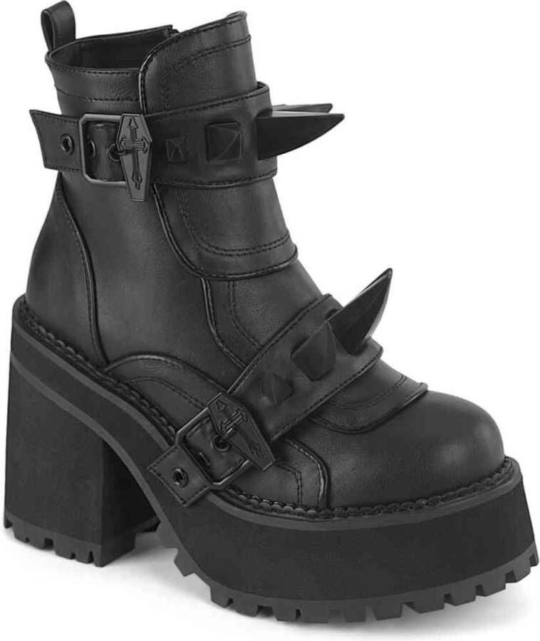 DemoniaCult ASSAULT-72 Plateau Laarzen 36 Shoes Zwart