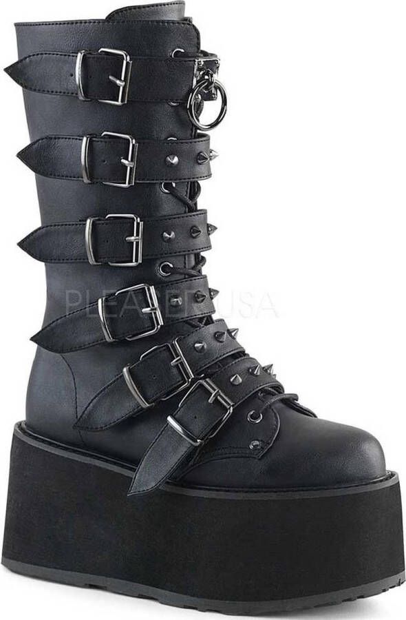 DemoniaCult DAMNED-225 Plateau Laarzen 37 Shoes Zwart