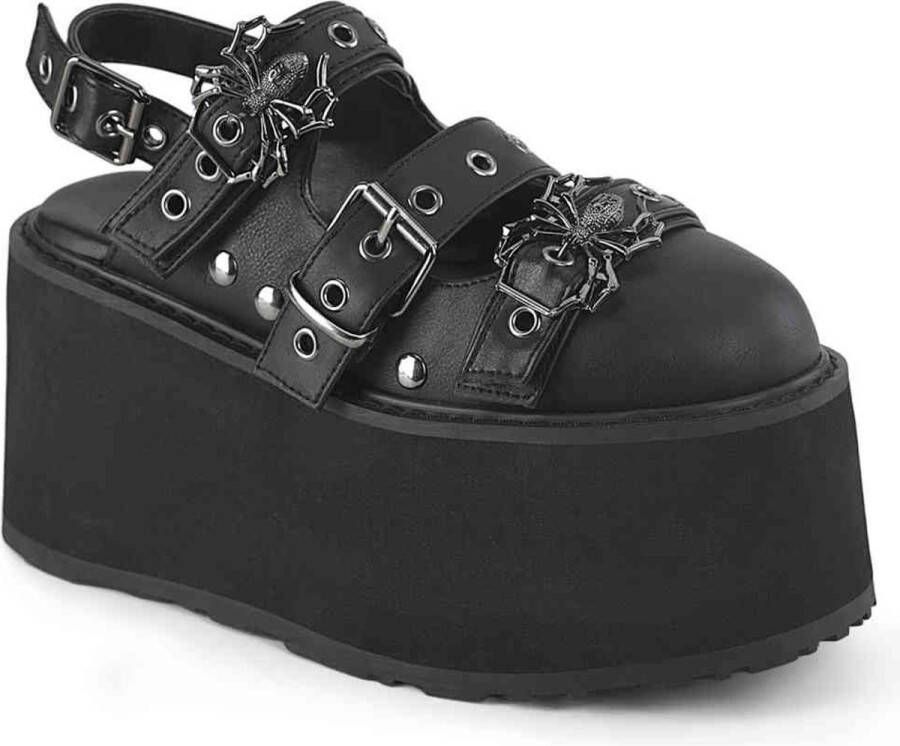 DemoniaCult DAMNED-27 Plateau Sandaal 41 Shoes Zwart