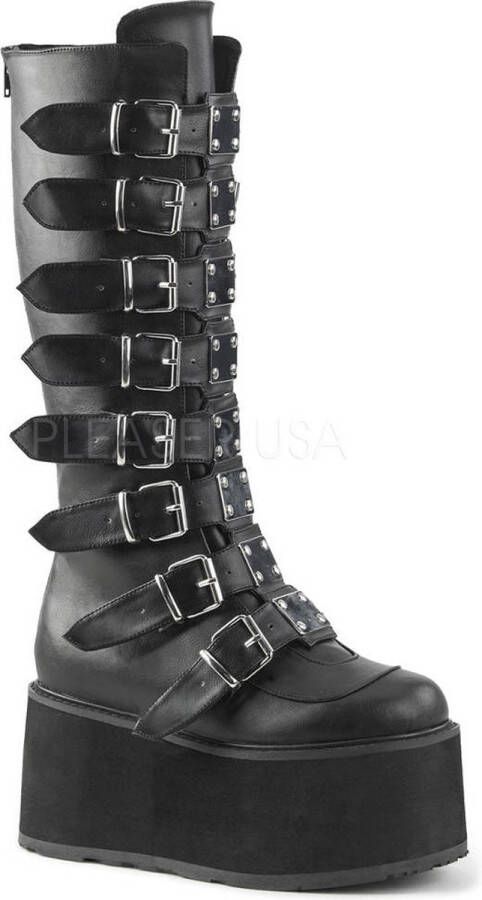 DemoniaCult DAMNED-318 Plateau Laarzen 35 Shoes Zwart