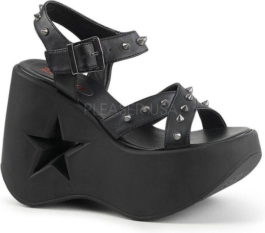 DemoniaCult DYNAMITE-02 Plateau Sandaal 36 Shoes Zwart