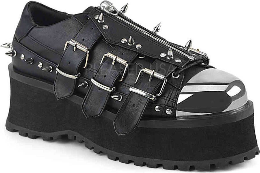 DemoniaCult GRAVEDIGGER-03 Plateau sneakers 46 Shoes Zwart