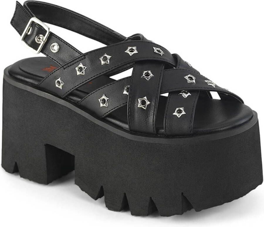 DemoniaCult ASHES-12 Plateau Sandaal 38 Shoes Zwart