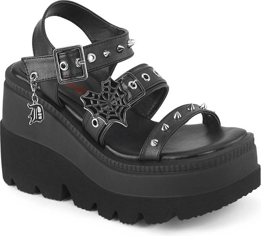 DemoniaCult SHAKER13 Platform Sandals 35 Shoes Zwart