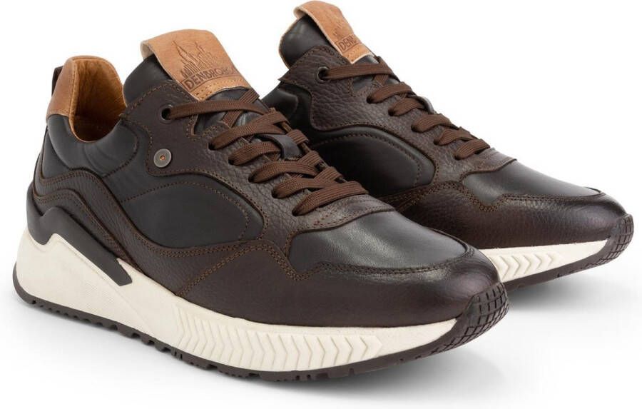 DEN BROECK DenBroeck Cortland St. Leren herensneaker Gevoerd Bruin Leer