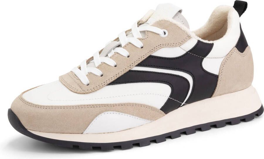 DEN BROECK DenBroeck Morris St. Heren Sneakers Veterschoenen mannen Wit-Beige Leer - Foto 1