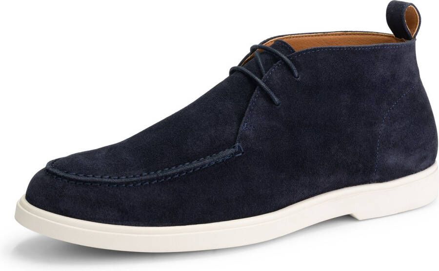 DEN BROECK DenBroeck Murray St. Halfhoge instappers heren Suede leren schoenen Desert boots Navy blauw leer