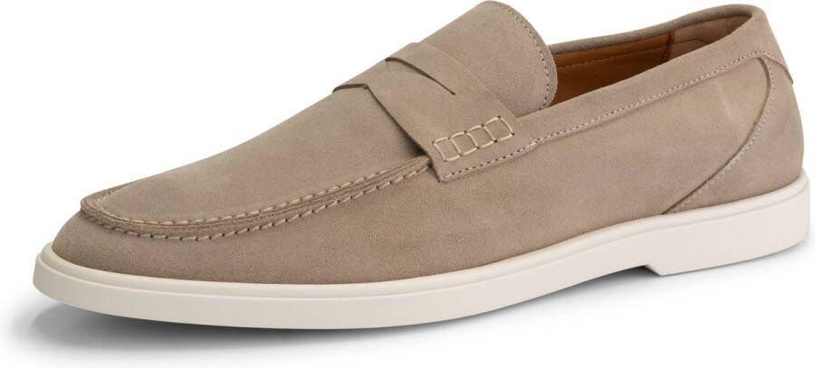 DEN BROECK DenBroeck Thomas St. Suede leren instappers heren Beige leer