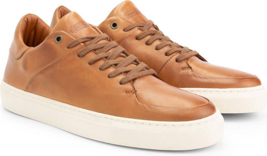 DEN BROECK DenBroeck Trenton St. Leren herensneakers Cognac Bruin Leer