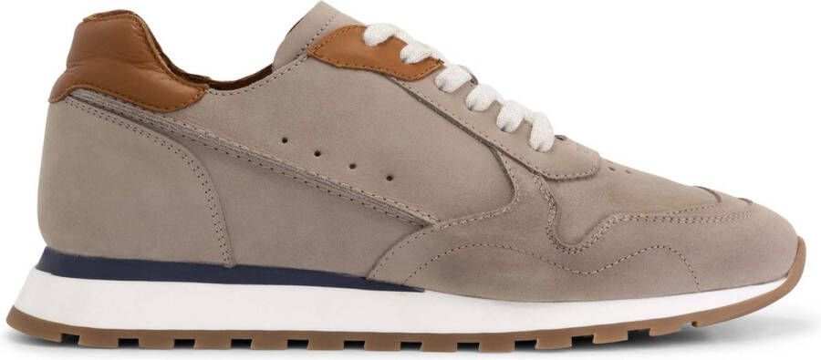 DEN BROECK DenBroeck William St. Leren herensneakers Veterschoenen mannen Grijs leer