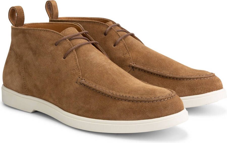 DEN BROECK DenBroeck Murray St. Halfhoge instappers heren Suede leren schoenen Desert boots Cognac leer