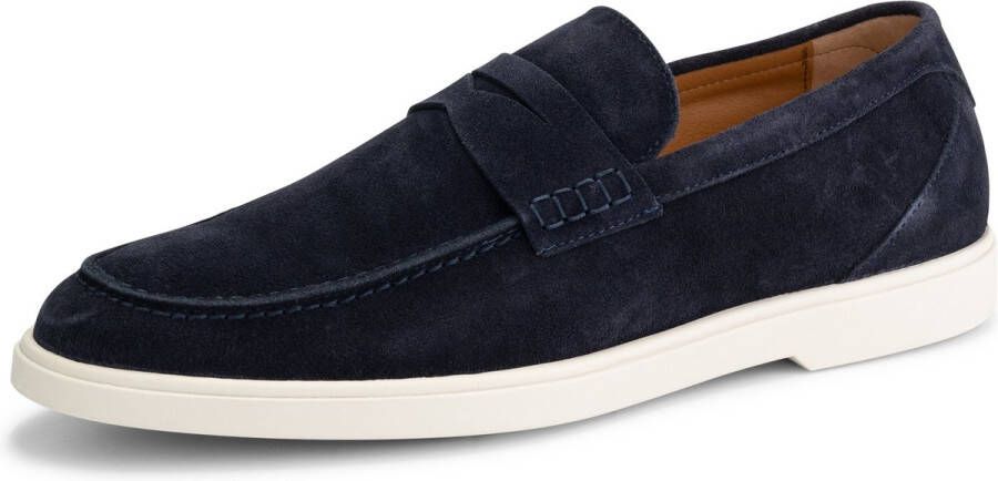 DEN BROECK DenBroeck Thomas St. Suede leren instappers heren Navy blauw leer