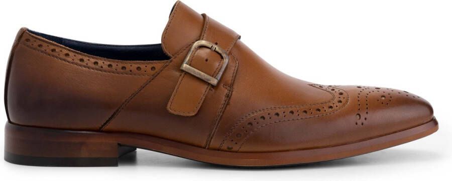 DEN BROECK DenBroeck Whitehall St. Nette lage gespschoenen heren Broques mannen Cognac Bruin leer